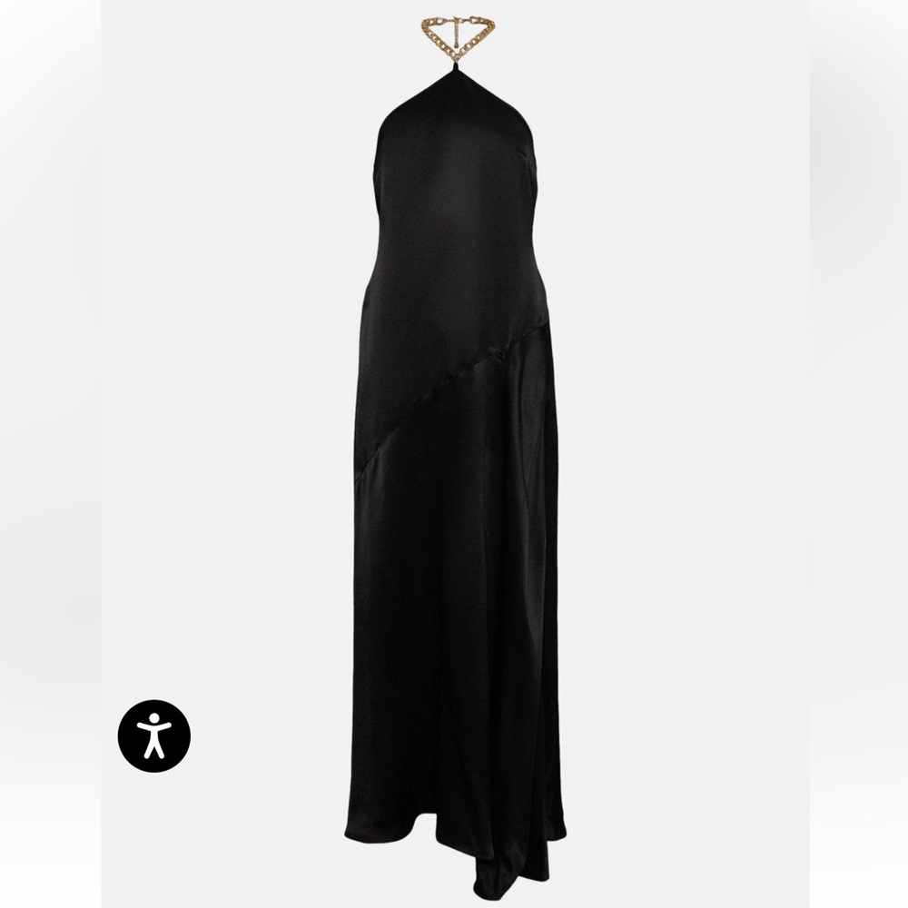 Karen Millen Satin Back Crepe Halter Maxi Dress - Picture 4 of 11